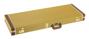 Fender guitar case for Stratocaster/Telecaster, tweed with dark red plush interior