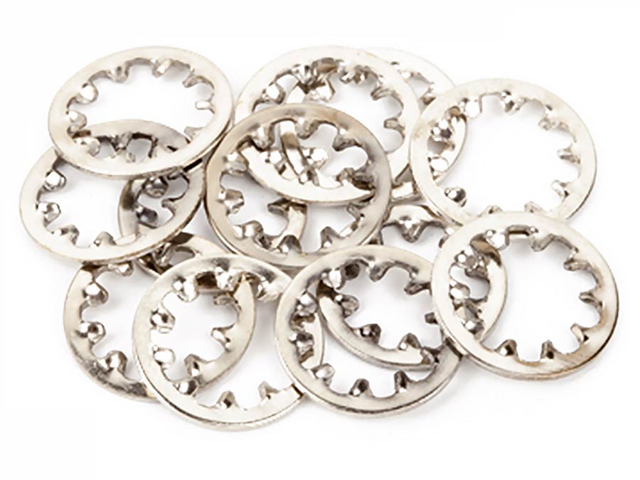 Fender potentiometer locking washers, nickel, 12 pcs