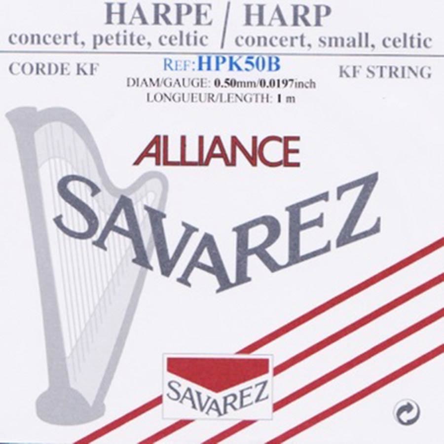 Savarez HPK50B Alliance harpsnaar voor kleine harp en concertharp 0,50 mm 1 m zwart