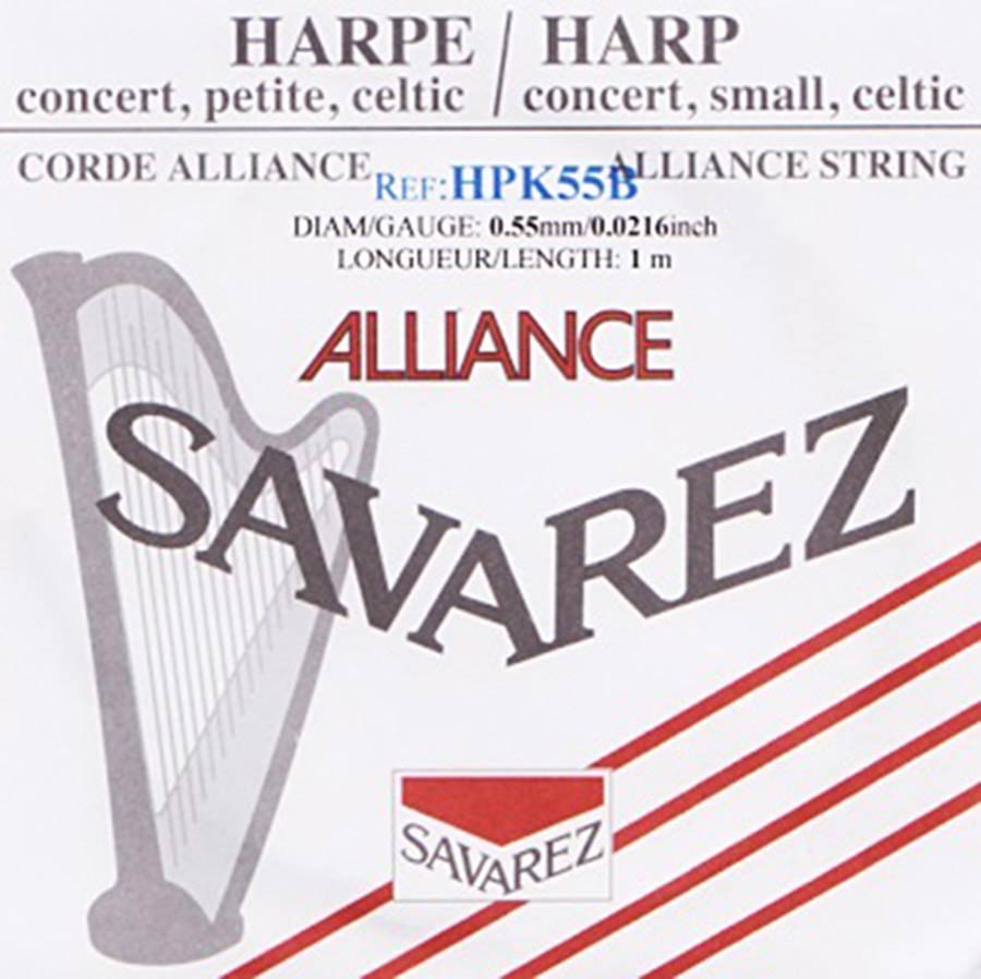 Savarez HPK55B Alliance harpsnaar voor kleine harp en concertharp 0,55 mm 1 m zwart