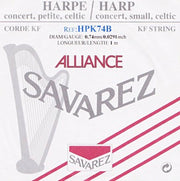 Savarez HPK74B Alliance harpsnaar voor kleine harp en concertharp 0,74 mm 1 m zwart