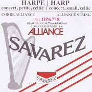 Savarez HPK77R Alliance harpsnaar voor kleine harp en concertharp 0,77 mm 1 m rood
