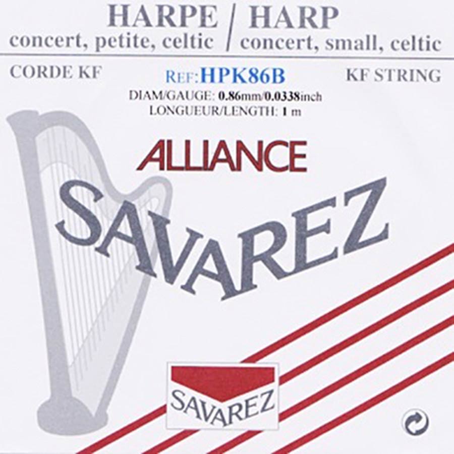 Savarez HPK86B Alliance harpsnaar voor kleine harp en concertharp 0,86 mm 1 m zwart