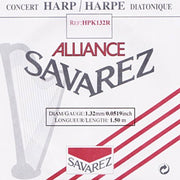 Savarez HPK132R Alliance harpsnaar voor kleine harp en concertharp 1,32 mm 1,50 m rood