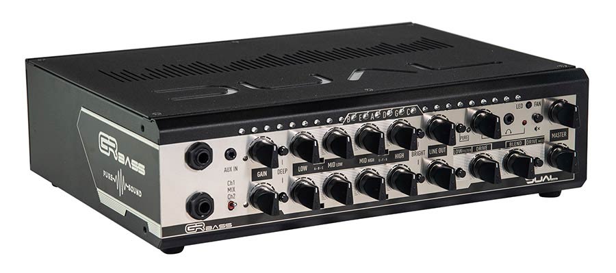 GR Bass DUAL 1400 tweekanaals basversterkertop 2 x 700 watt
