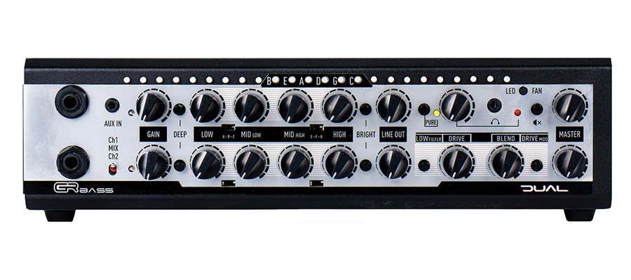 GR Bass DUAL 1400 tweekanaals basversterkertop 2 x 700 watt afbeelding 3
