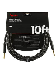 Fender instrument cable, 10ft, black tweed