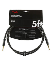 Fender instrument cable, 5ft, black tweed