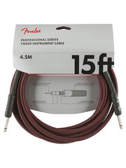 Fender instrument cable, 15ft, red tweed