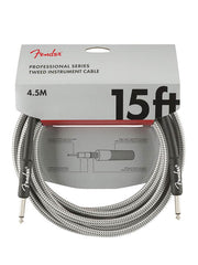 Fender instrument cable, 15ft, white tweed