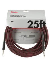Fender instrument cable, 25ft, red tweed