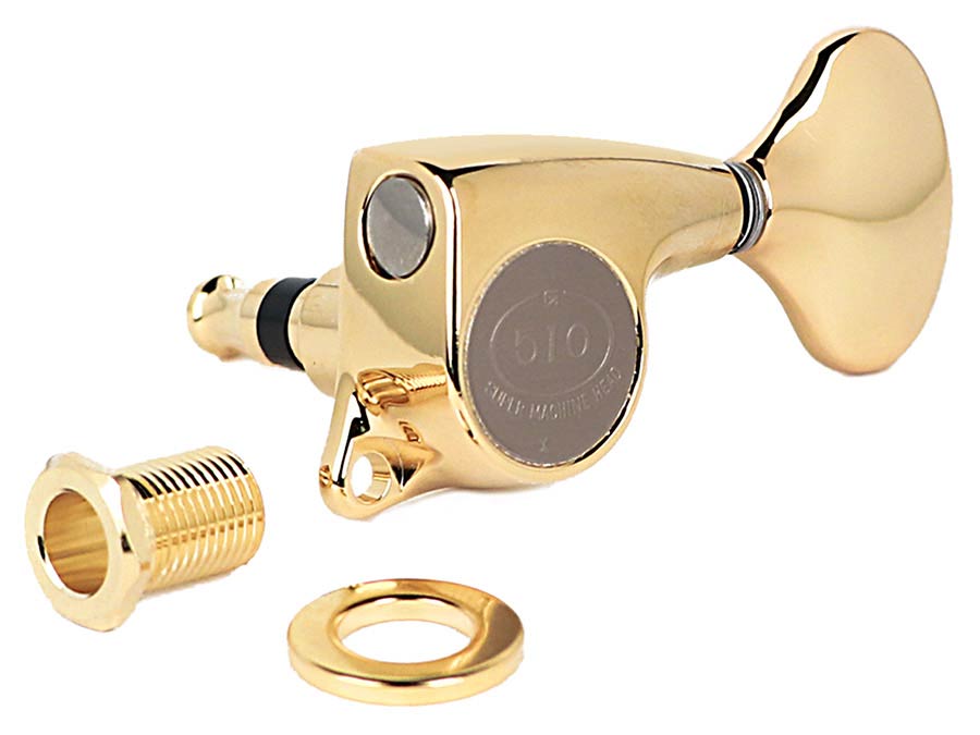 Gotoh GTH14304 SGL510 stemmechanieken met L5-knoppen, 3 links + 3 rechts, goud