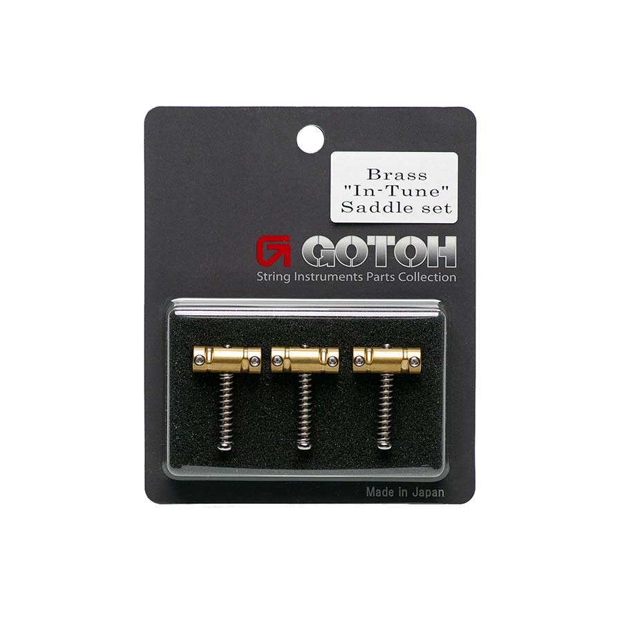 Gotoh - GTH12478 - In-Tune BS bridge saddle with spring and bolt, solid brass, 3 pcs afbeelding 4