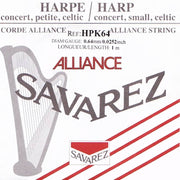 Savarez HPK64B Alliance harpsnaar voor kleine harp en concertharp 0,64 mm 1 m zwart