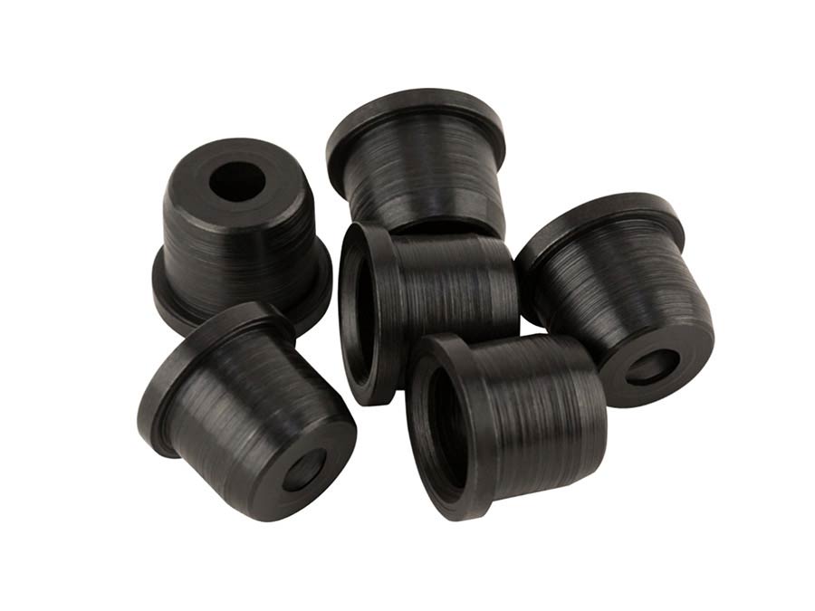 Fender string ferrules, Tele, modern style, set of 6, black