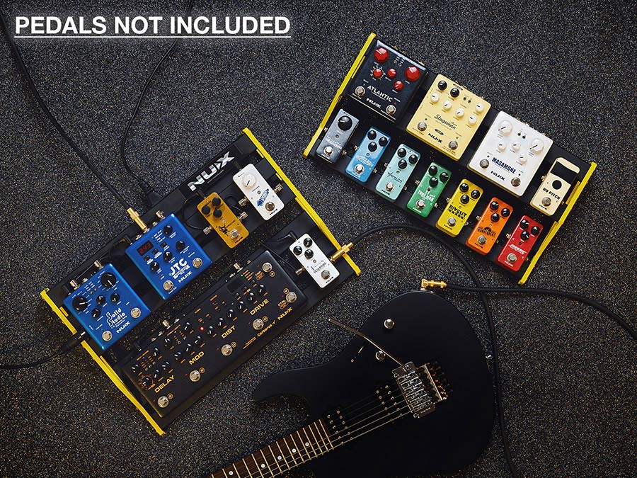 NUX: pedal board Bumblebee M, 445mm (W) x 243mm (D) x 90mm (H), with carry bag