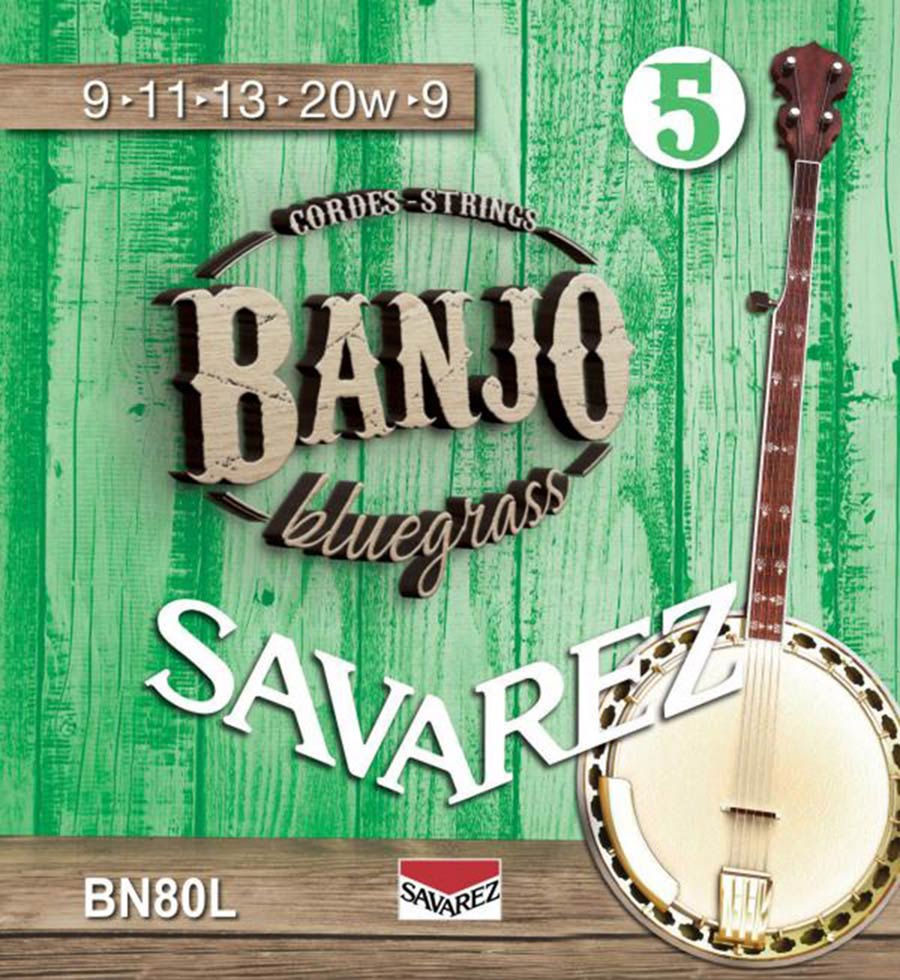 Savarez BN80L Bluegrass snarenset voor 5-snarige banjo – light