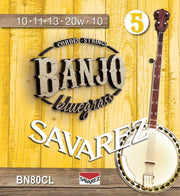 Savarez BN80CL Bluegrass snarenset voor 5-snarige banjo – custom light