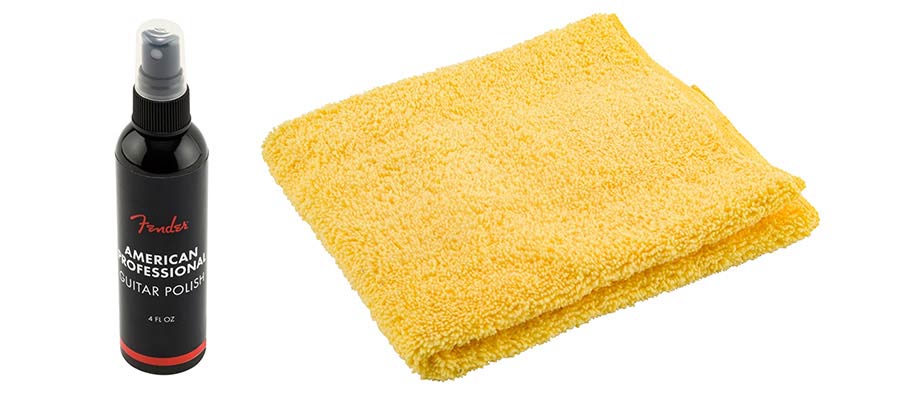 Fender 4oz polish and shop cloth, 2 pack
