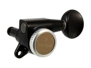 Allparts TK0938003 Gotoh locking-stemmechanieken, 3 links + 3 rechts, zwart, set van 6