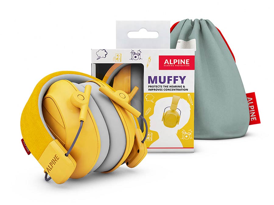 Alpine Hearing Protection ALP-MUFF/YW Muffy Kids oorkap geel