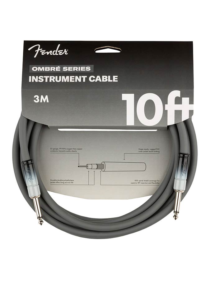 Fender 10ft Ombré cable, silver smoke