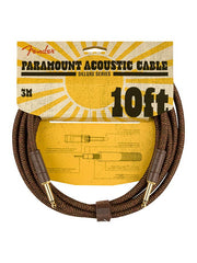 Fender Paramount 10ft acoustic instrument cable, brown