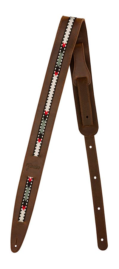 Fender Paramount acoustic leather strap, brown