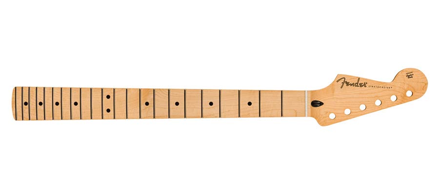 Fender Player Series Stratocaster® reverse headstock neck, 22 medium jumbo frets, maple, 9.5", modern c