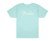 Fender spaghetti logo t-shirt, daphne blue, M