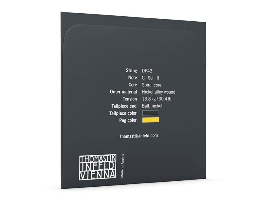 Thomastik-Infeld THDP-43 cellosnaar G-3 4/4 medium, spiraalkern, nickel alloy afbeelding 2