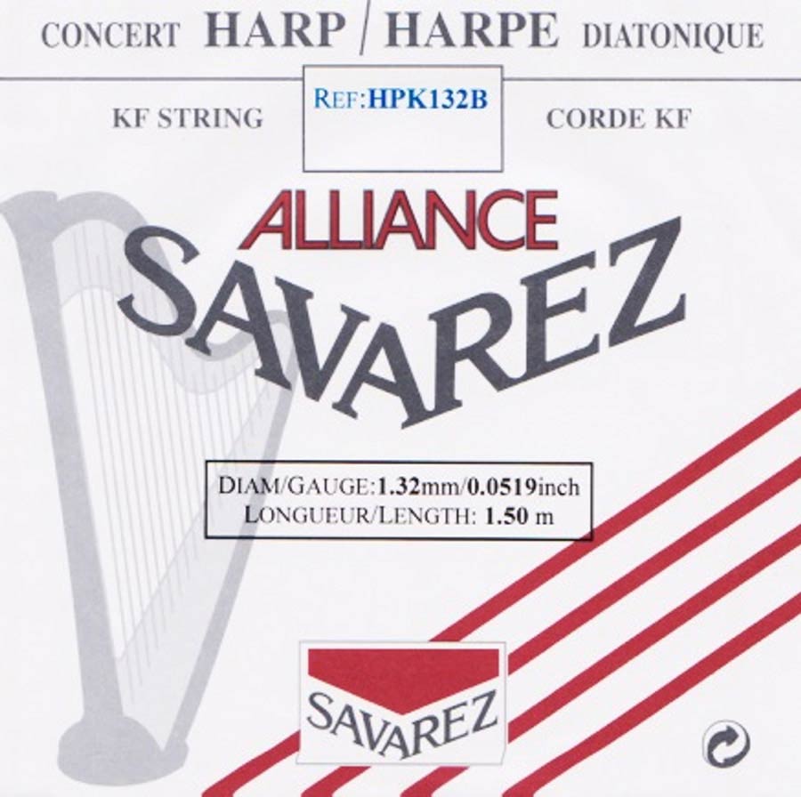 Savarez HPK132B harpsnaar voor kleine harp en concertharp 1,32 mm 1,50 m zwart