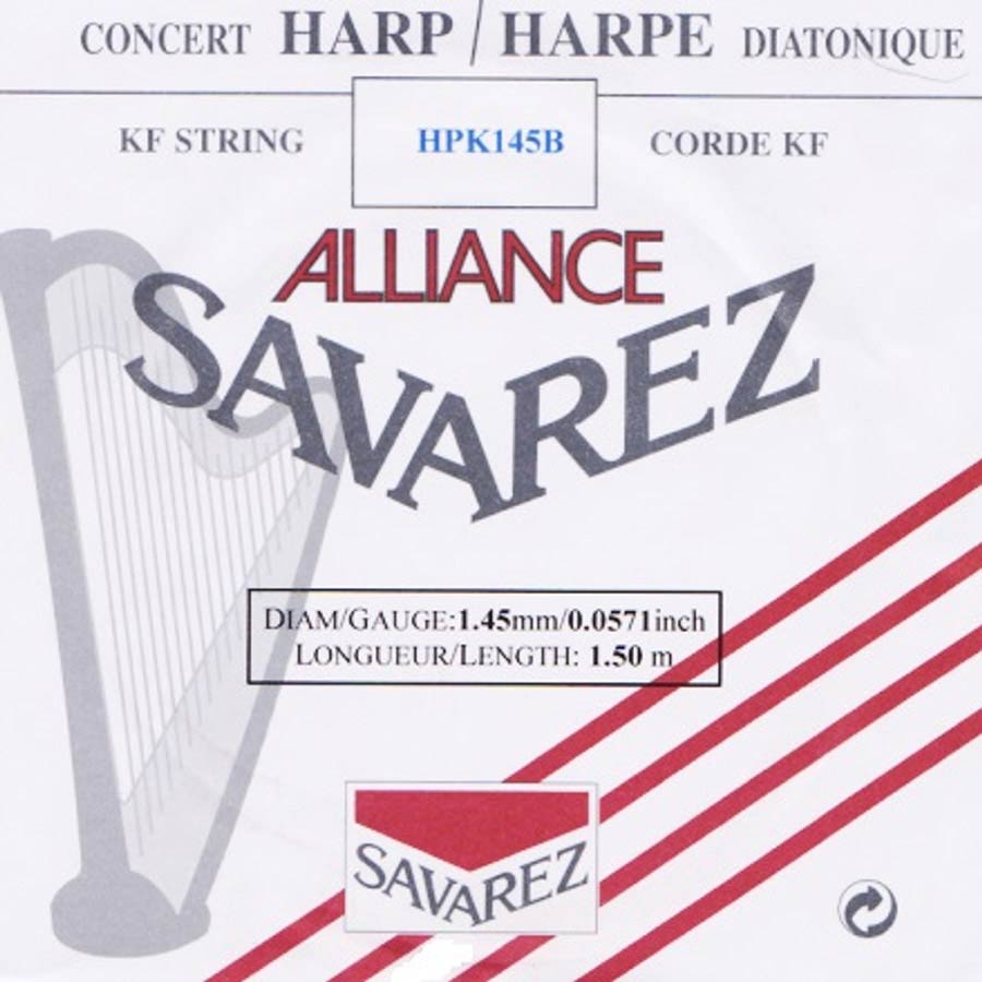 Savarez HPK145B harpsnaar voor kleine harp en concertharp 1,45 mm 1,50 m zwart