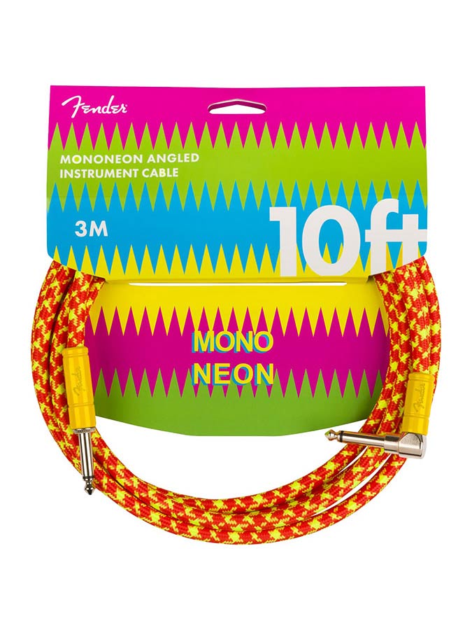 Fender 10ft angled instrument cable, orange