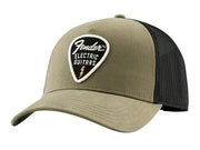 Fender snap back pick patch hat, olive