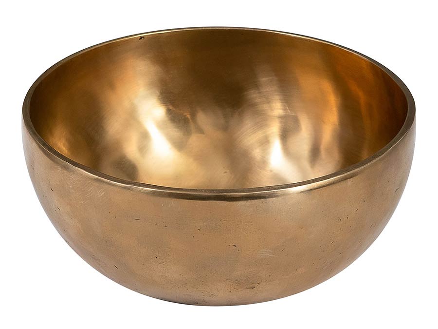 Sela Brass Singing Bowl 22cm, met klopper, viltring en katoenen tas
