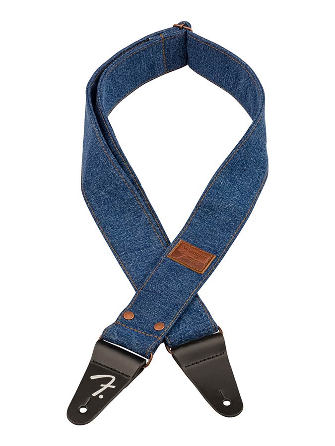 Fender Wrangler riveted denim strap, indigo