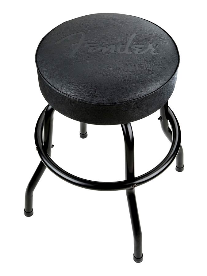 Fender embossed black logo barstool, black/black, 24"