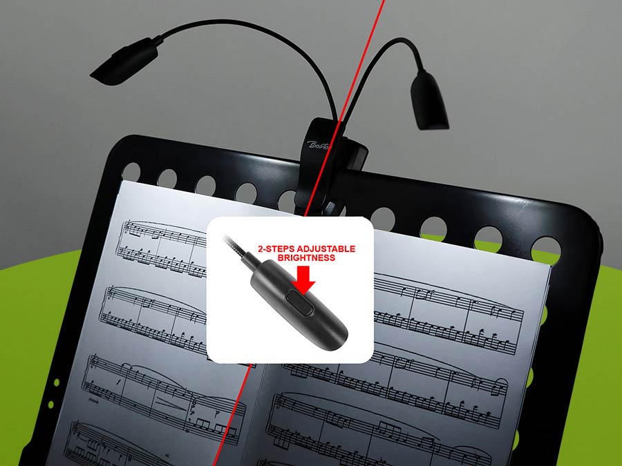Boston MSL-712 music stand light fixture with 2x 6 LED