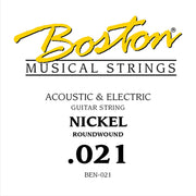 Boston BEN-021 losse .021-snaar voor elektrische gitaar – nickel roundwound