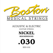 Boston BEN-030 losse .030-snaar voor elektrische gitaar – nickel roundwound