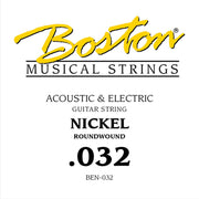 Boston BEN-032 losse .032-snaar voor elektrische gitaar – nickel roundwound