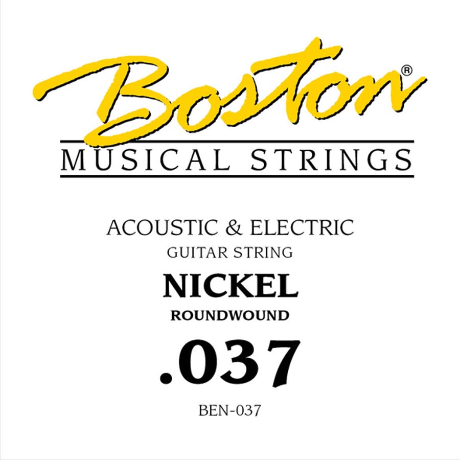 Boston BEN-037 losse .037-snaar voor elektrische gitaar – nickel roundwound
