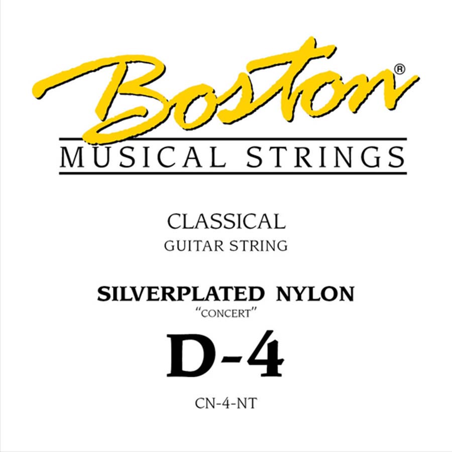 Boston CN-4-NT losse D4-snaar voor klassieke gitaar – verzilverd omwonden nylon, normale spanning