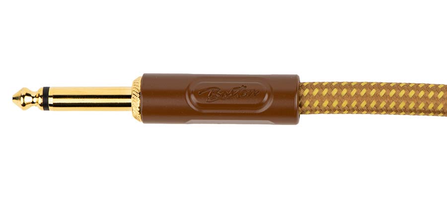 Boston GCRT-60A Gevlochten instrumentkabel Geel Tweed 6.0 meter
