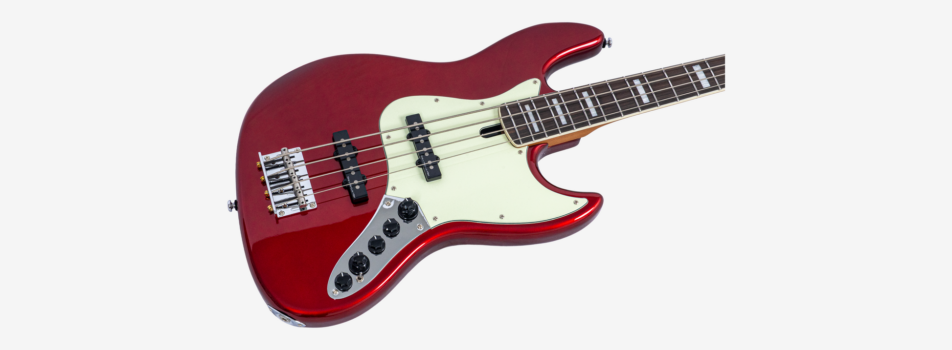 Sire V7N A4 Marcus Miller New Gen 4-snarige actieve basgitaar candy apple red