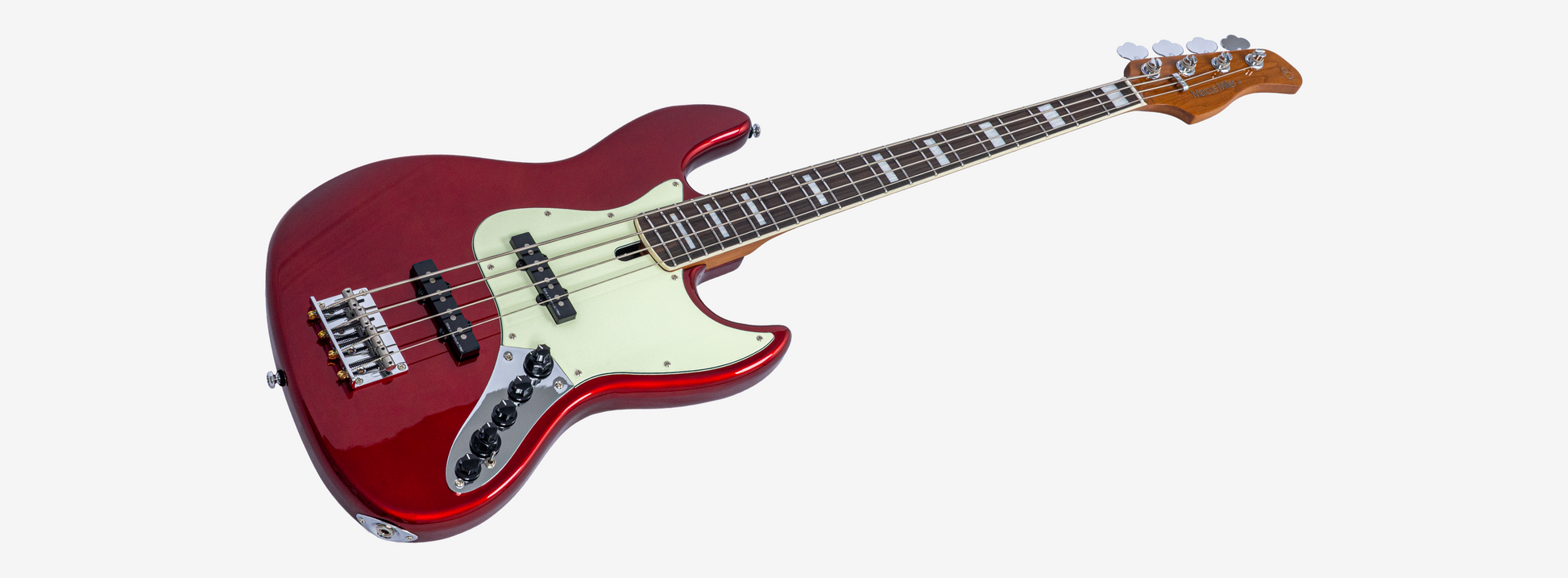 Sire V7N A4L Marcus Miller New Gen linkshandige 4-snarige actieve basgitaar candy apple red