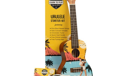 kala - Kala Learn To Play Elvis Blue Hawaii Concert Ukulele Starter Kit