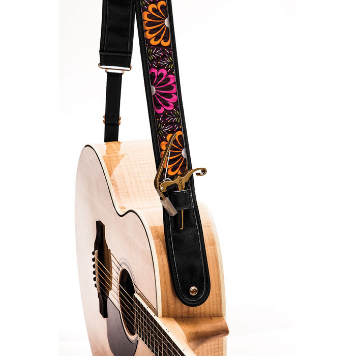 Kyser - KYKS2C - Guitar Strap - Neon Bloom Black