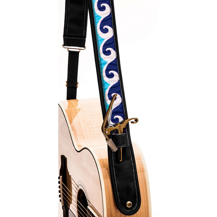 Kyser - KYKS3B - Guitar Strap - Ocean Wave Black